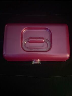 Caboodles Pink Hard Plastic Cosmetic Case